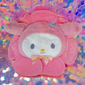 Pastel pink My Melody Flower Plush Backpack